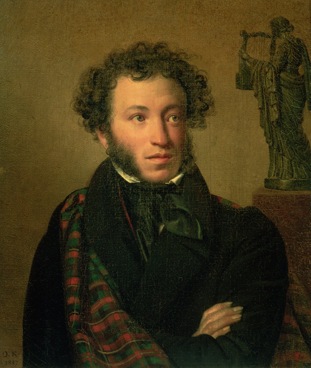 Ritratto di Aleksandr Puškin, 1827 da Orest Adamovich Kiprensky