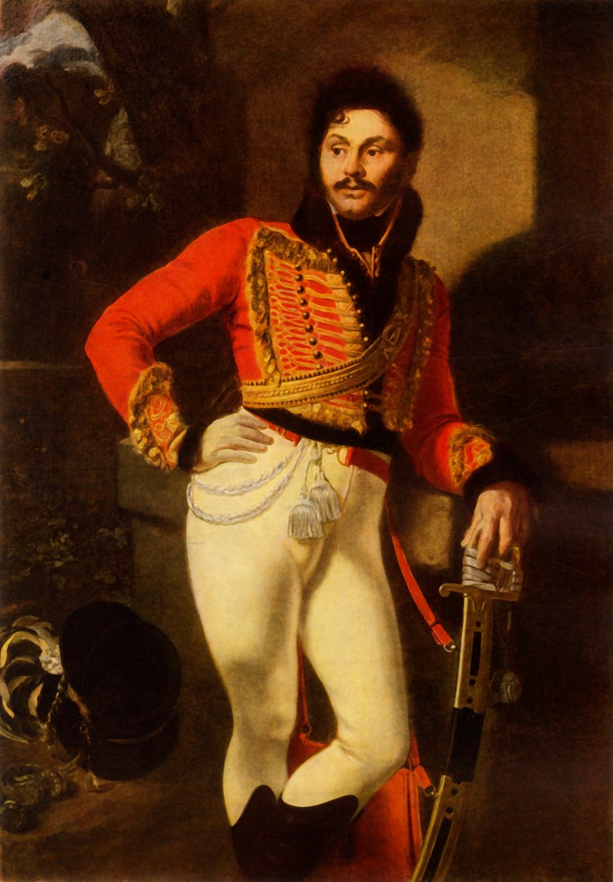 Ritratto di Yevgraf Vladimirovich Davydov, 1822, 1965 da Orest Adamovich Kiprensky