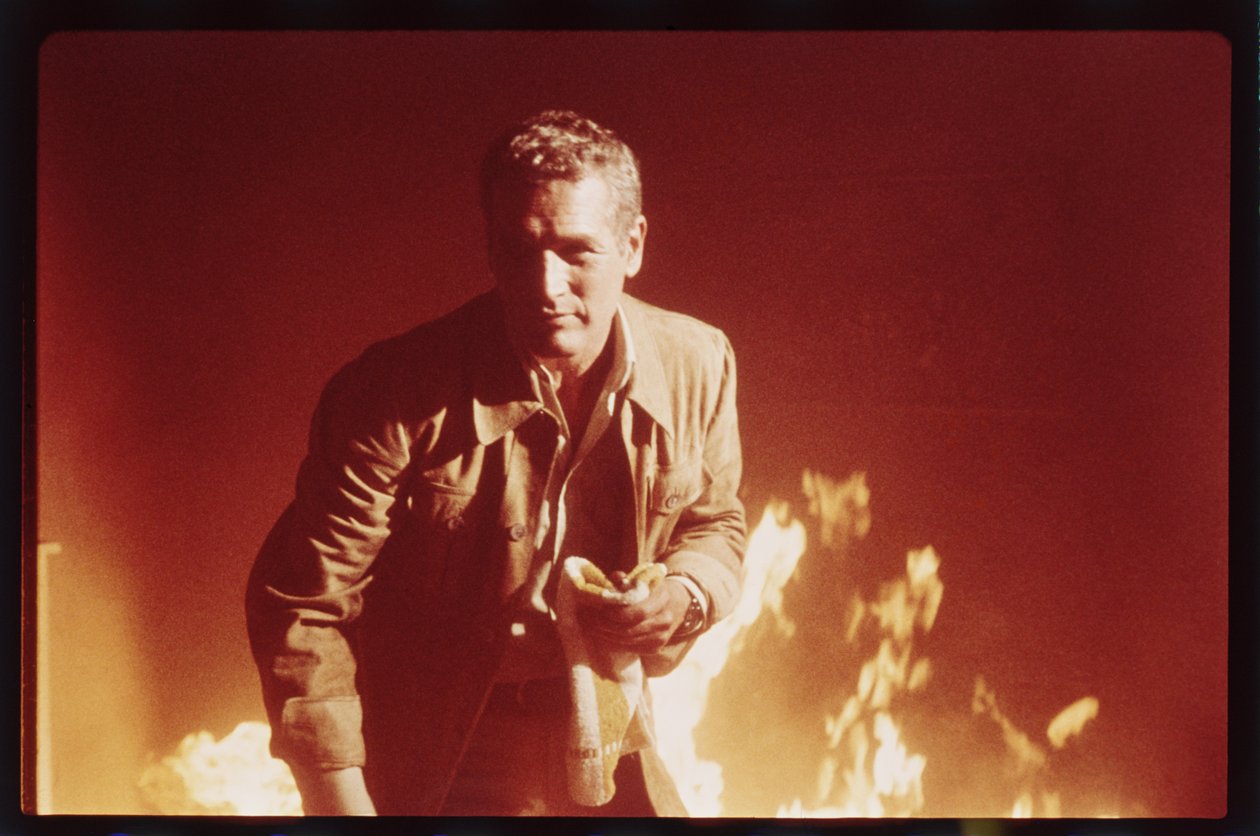 Paul Newman sul set di 