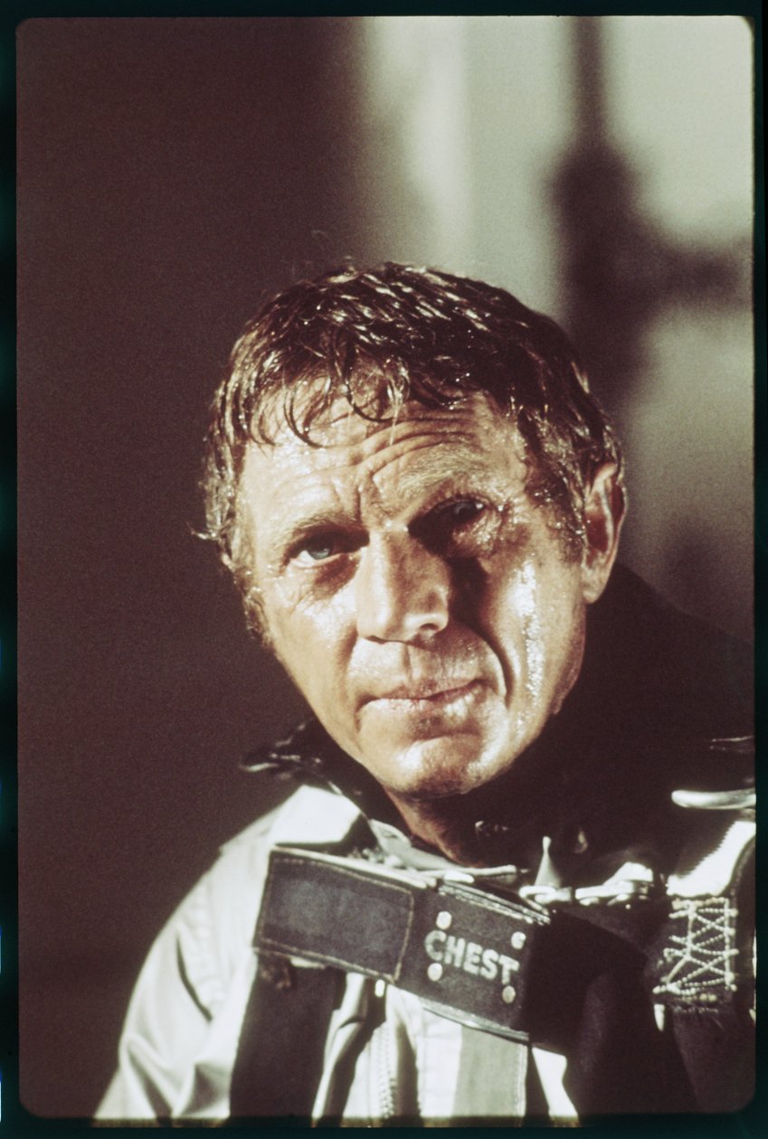 Steve McQueen sul set di 