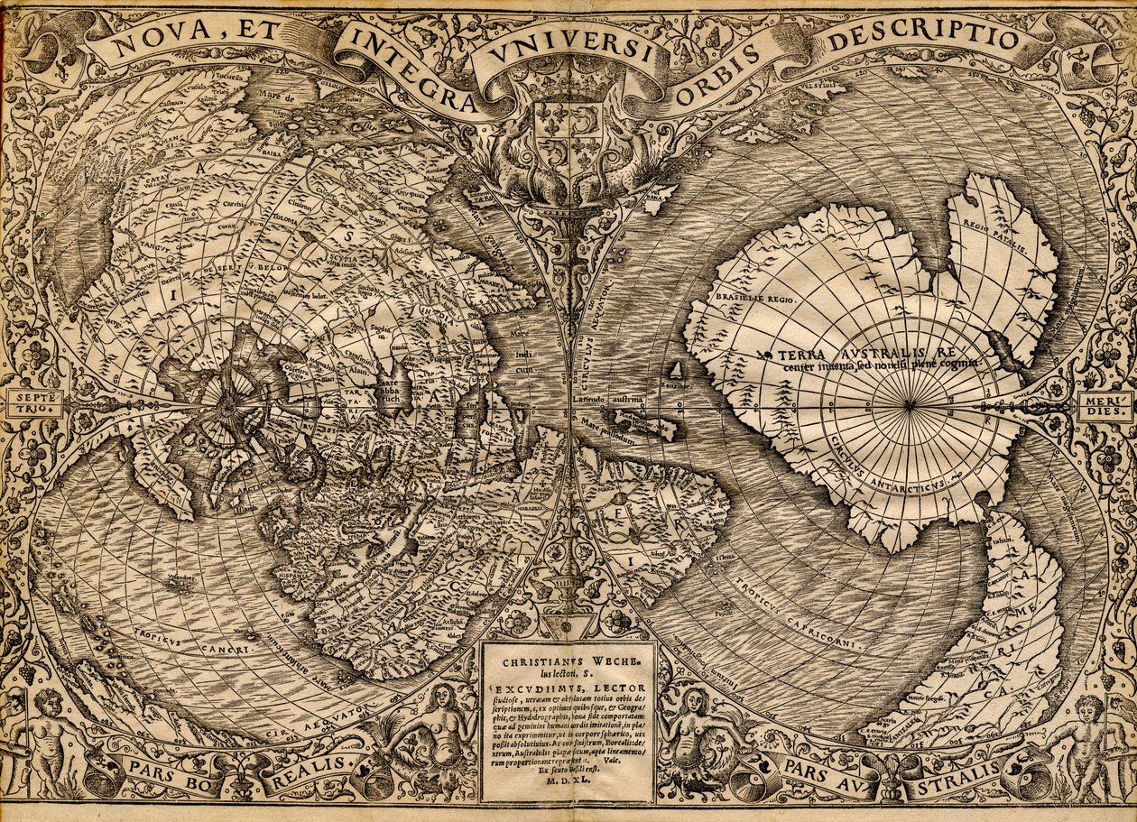 Nova, et integra universi orbis descriptio da Oronce & Roigny Joannem & Mela Pomponius Finé