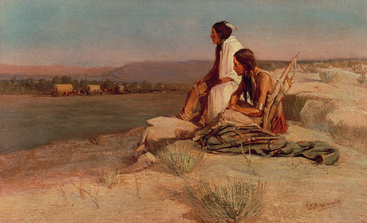 Guardando il treno dei carri da Oscar Edward Berninghaus