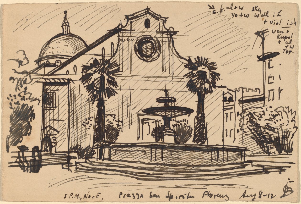 Piazza S. Spirito, Firenze da Oscar F. Bluemner