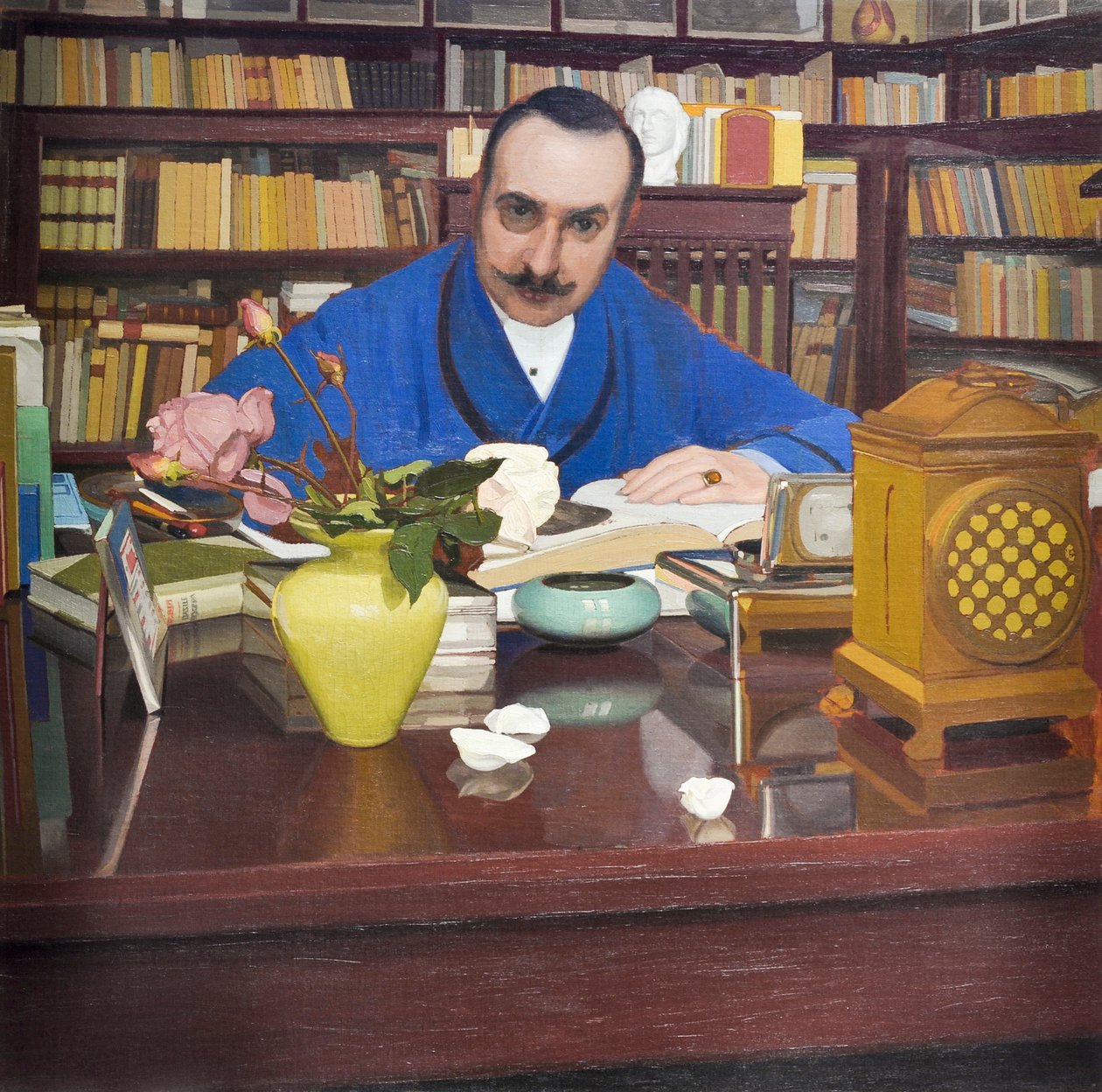 Ugo Ojetti nello studio, c.1908-09 da Oscar Ghiglia