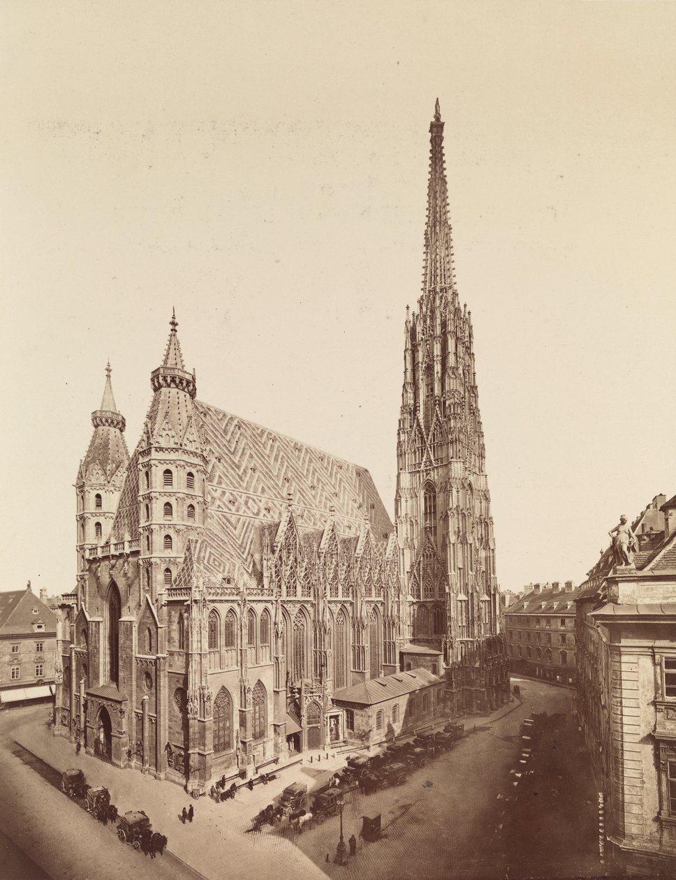 1°, Stephansplatz 1 - Cattedrale di Santo Stefano - facciate ovest e sud - veduta dall