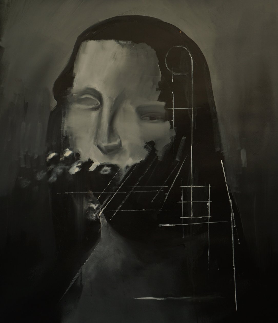 Gioconda, 2023 (acrilico e olio su tela) da Oscar Nin