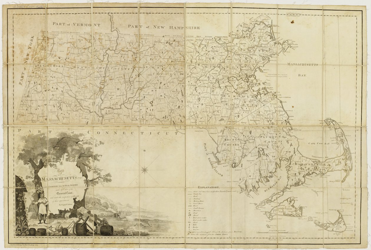 Mappa del Massachusetts propriamente detto: compilata da rilevamenti effettivi fatti per ordine del General Court e sotto l
