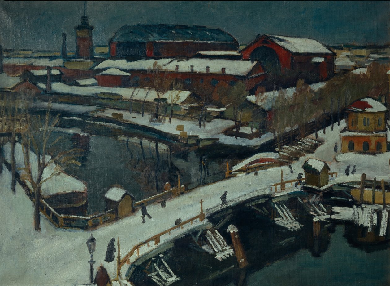 Paesaggio invernale. Pietrogrado, 1920 da Osip Emmanuilovich Braz