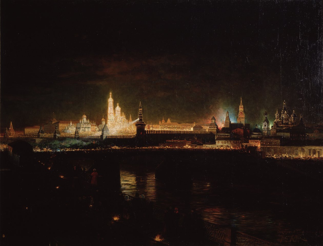 Illuminazione del Cremlino di Mosca da Oskar Adolfovich Hofman