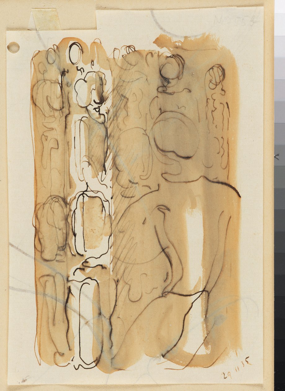 Gruppe mit Rückenfigur da Oskar Schlemmer