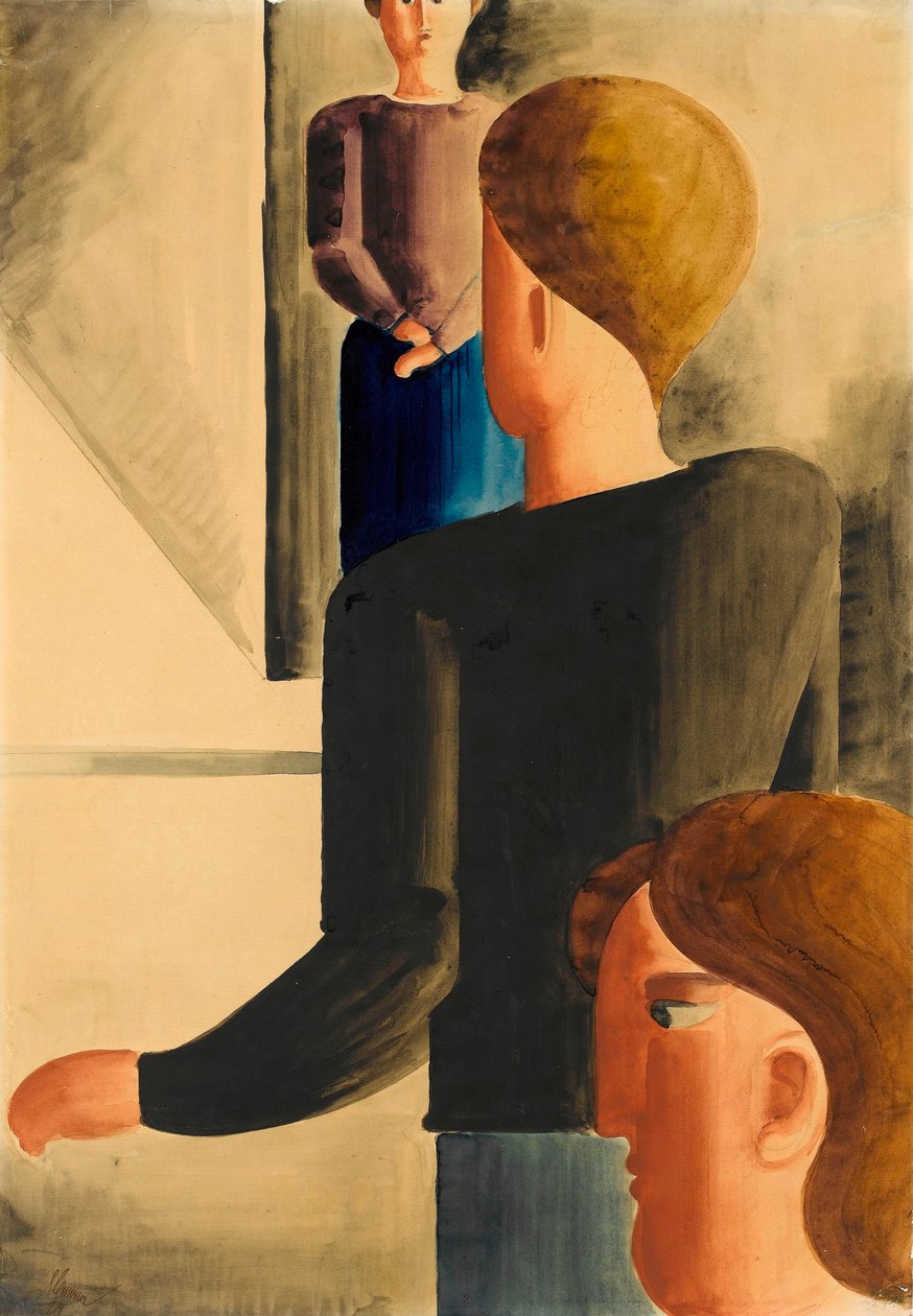 Tre figure nella stanza da Oskar Schlemmer