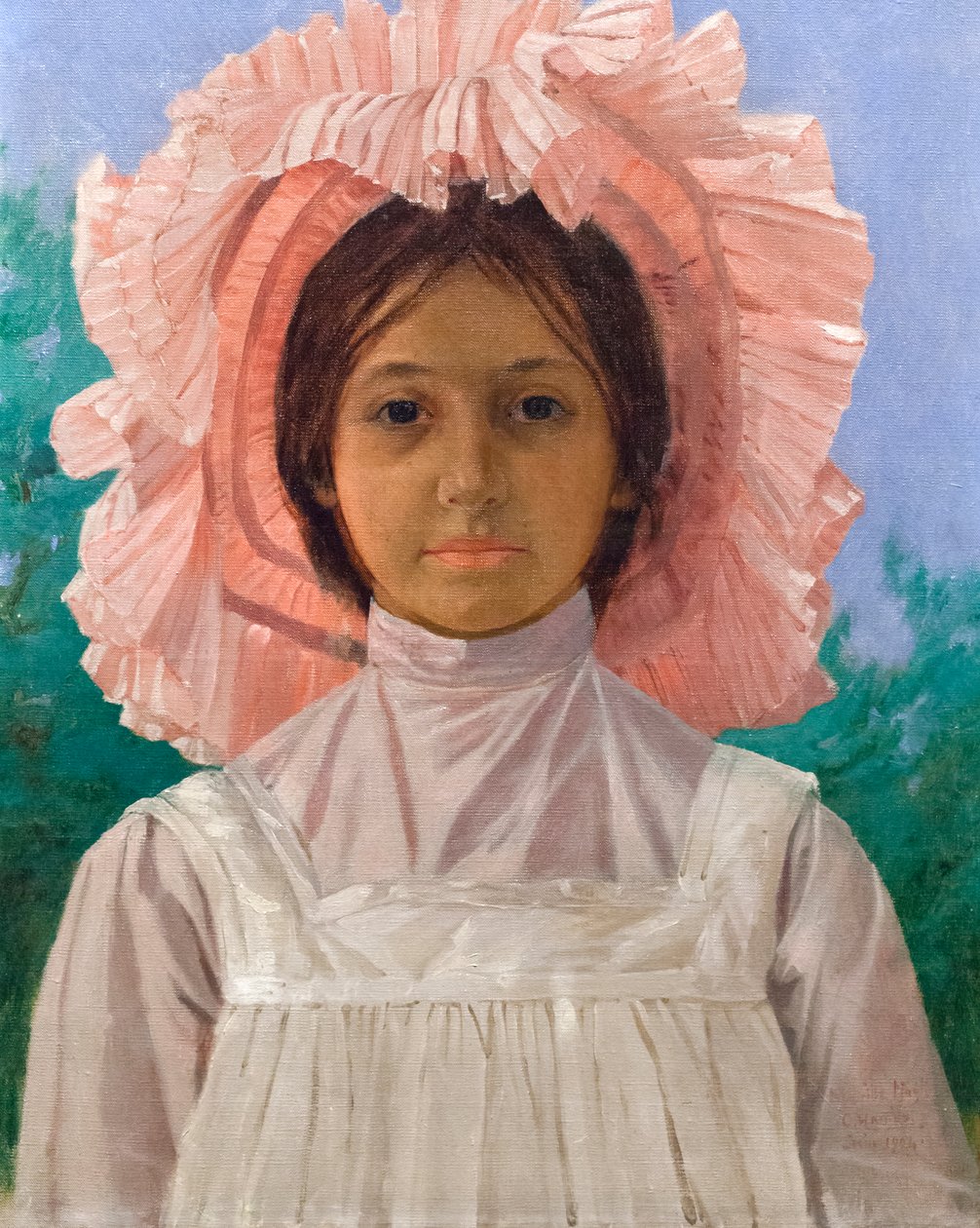 Ragazza con cappello rosa da Osman Hamdi Bey