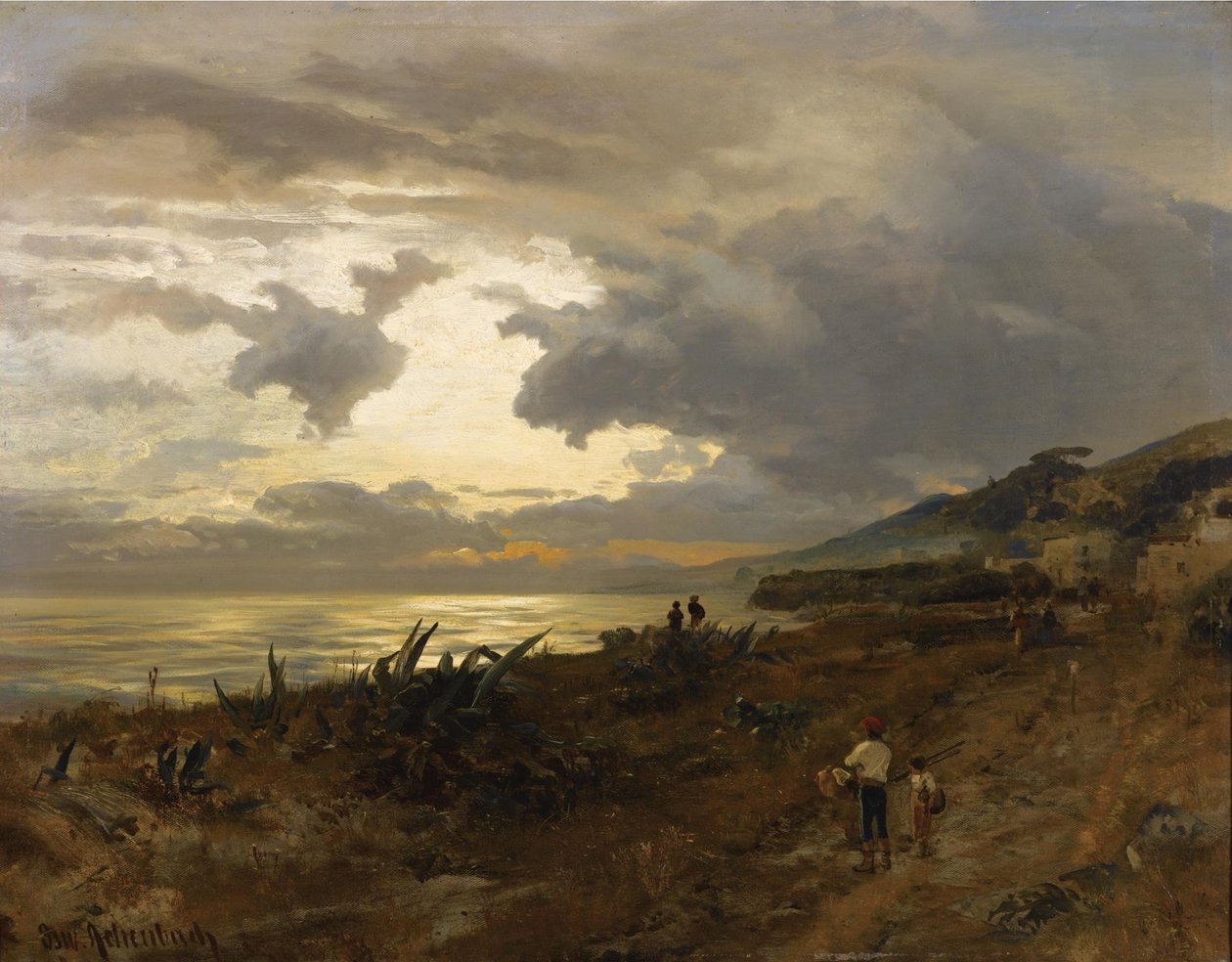 La costa amalfitana da Oswald Achenbach