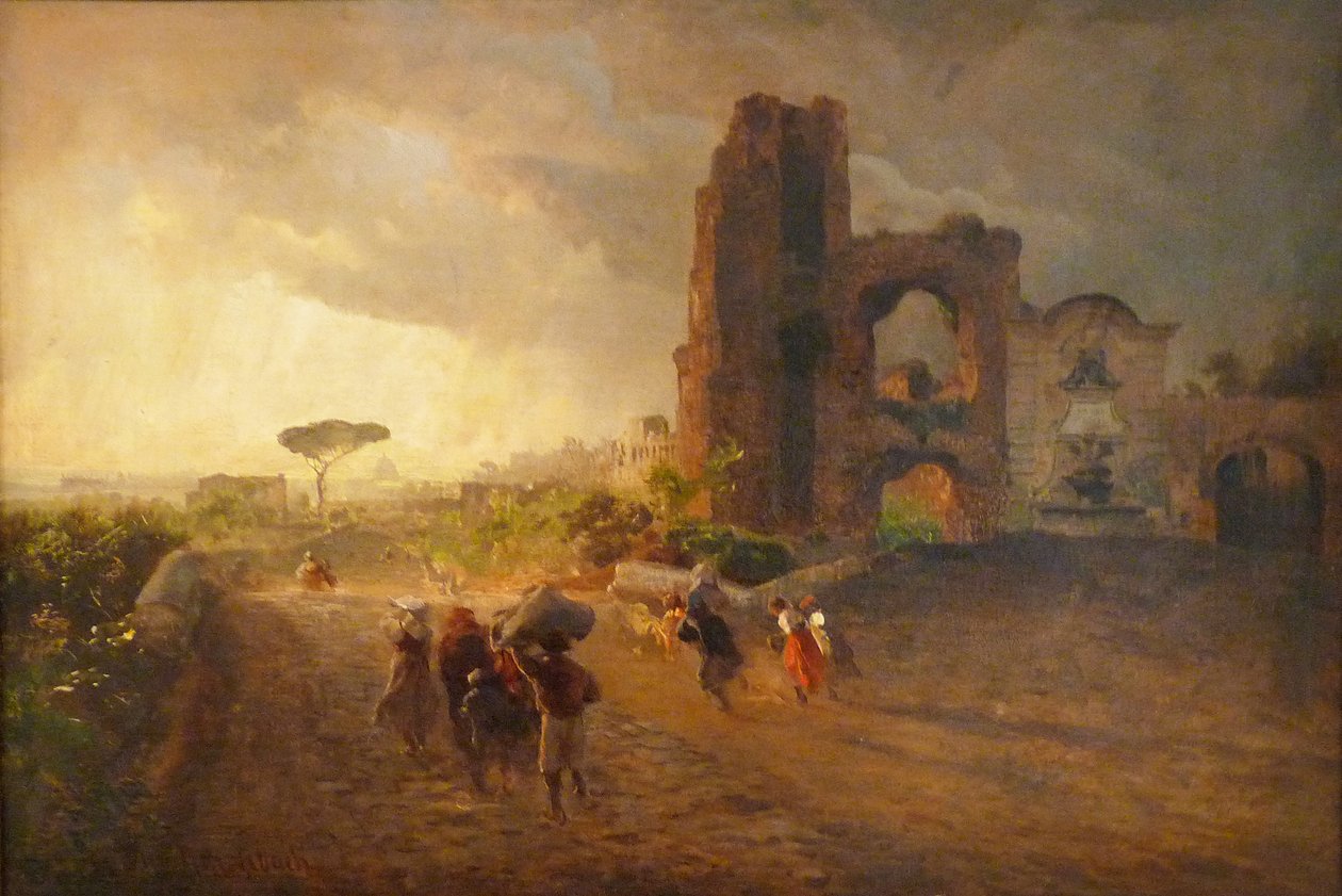 Francese: Paysage romain Paesaggio romano da Oswald Achenbach