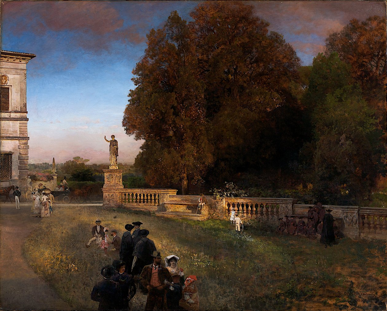 Nel Parco di Villa Borghese da Oswald Achenbach