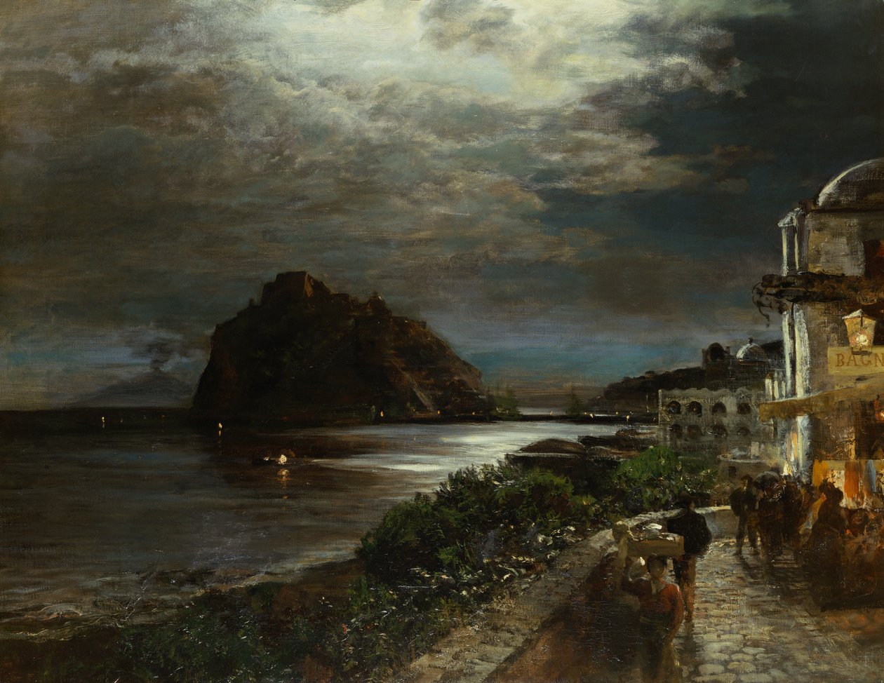 Il Castello Aragonese di Ischia da Oswald Achenbach