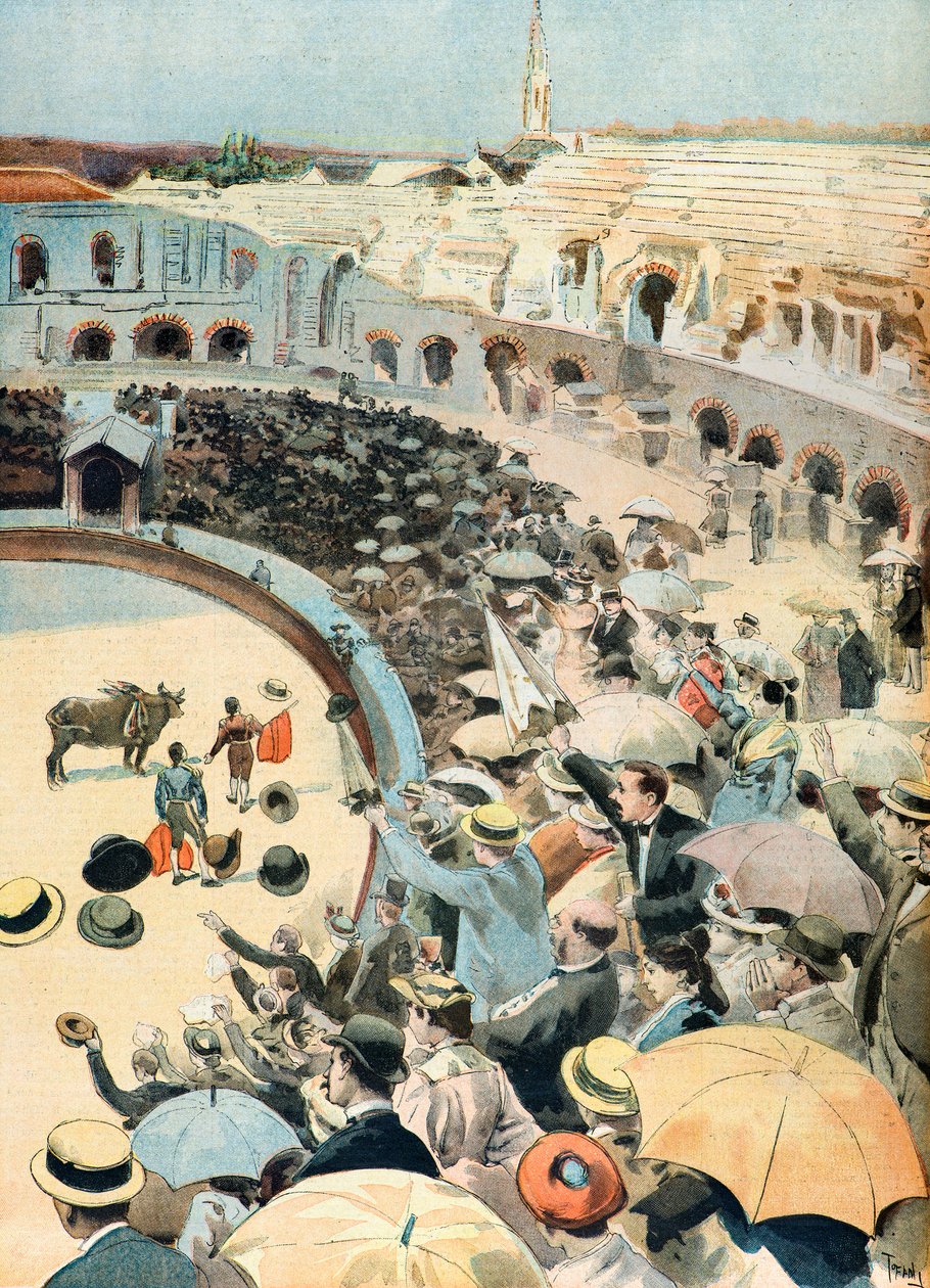 Una corrida nelle arene di Nimes da Oswaldo Tofani