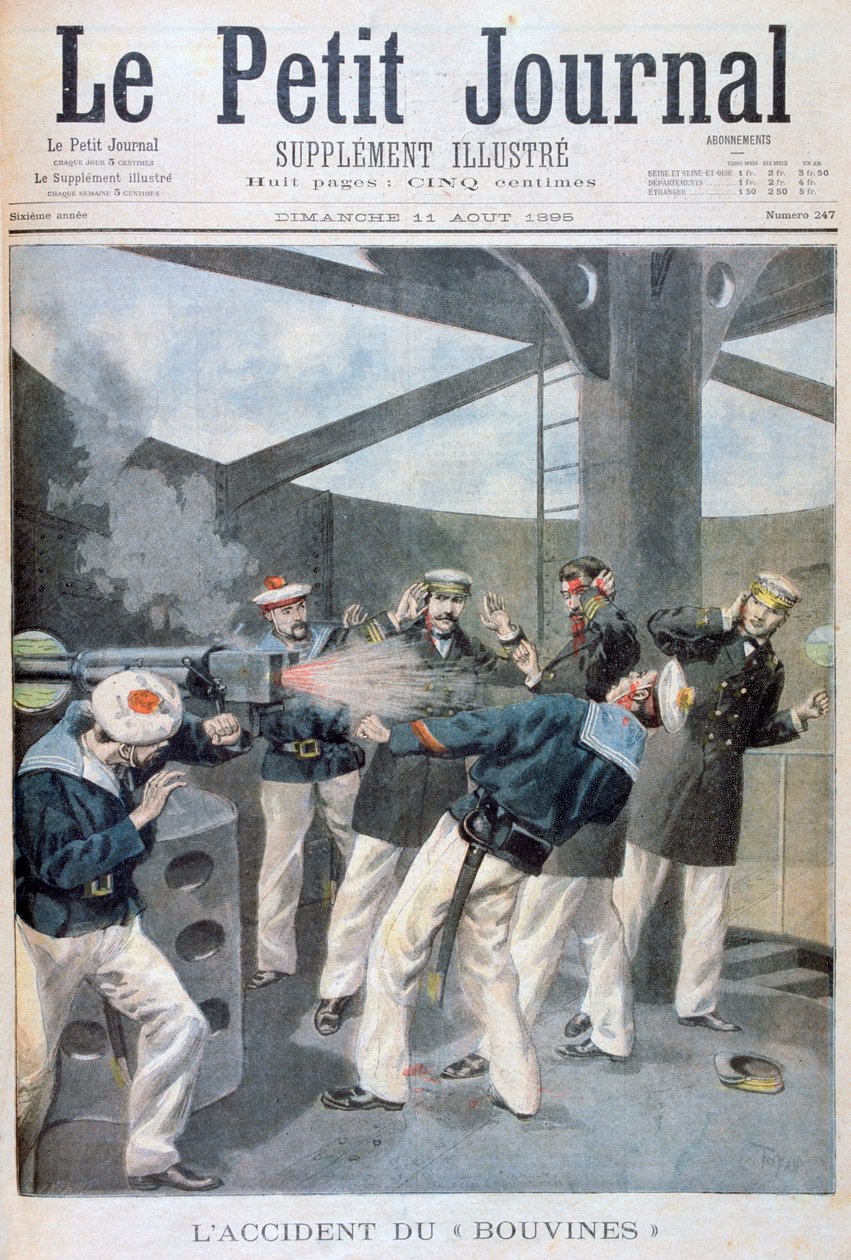 Incidente sulla nave da guerra francese Bouvines, 1895 da Oswaldo Tofani