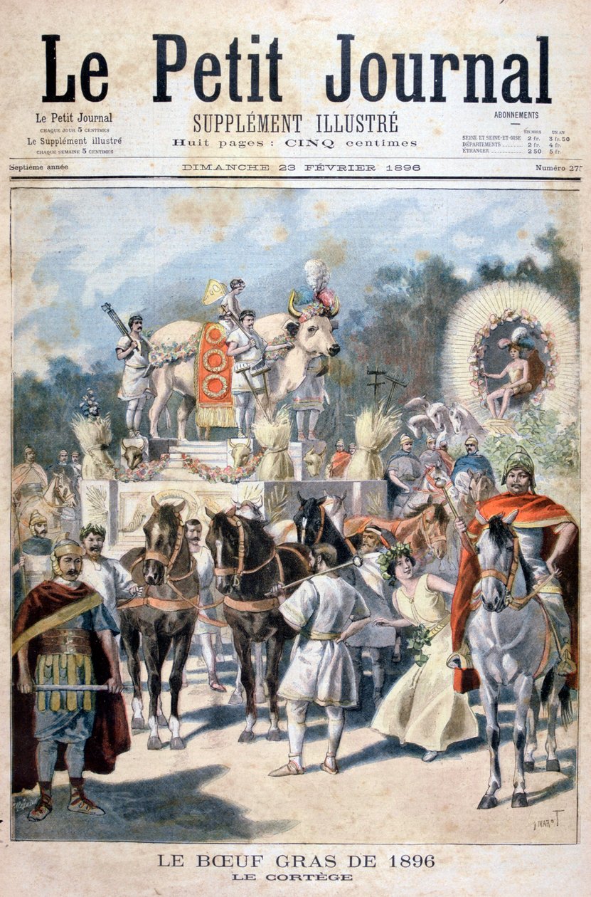 Celebrazioni del bue grasso a Parigi, 1896 da Oswaldo Tofani