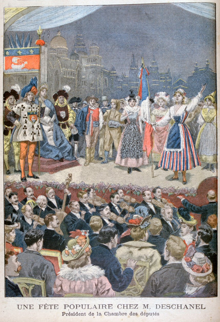 Festa popolare con Paul Deschanel, Presidente della Francia, 1900 da Oswaldo Tofani