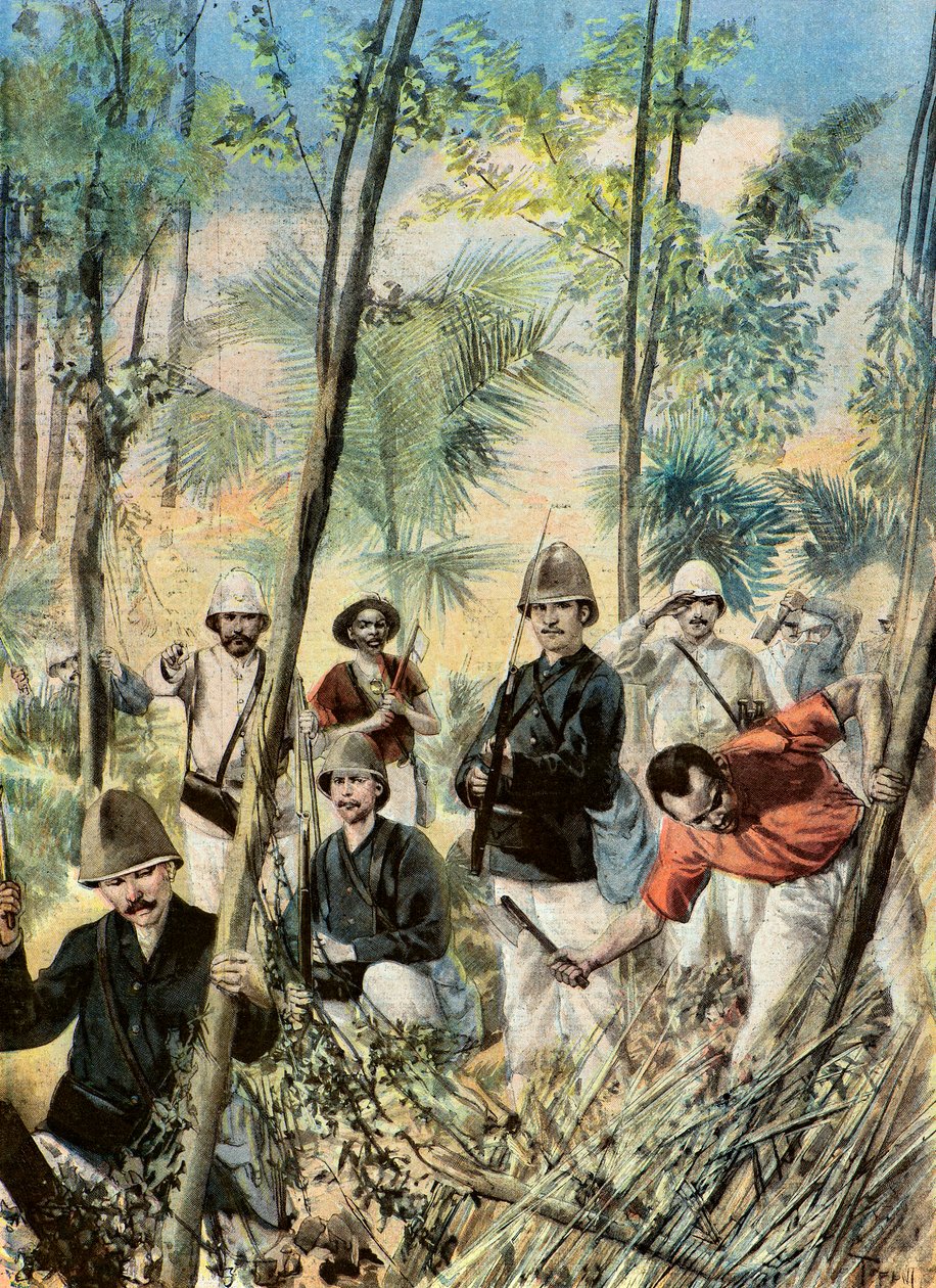Soldati francesi nella boscaglia da Oswaldo Tofani