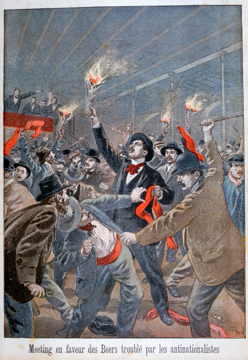 Incontro a favore dei Boeri disturbato dagli anti-nazionalisti, 1900 da Oswaldo Tofani