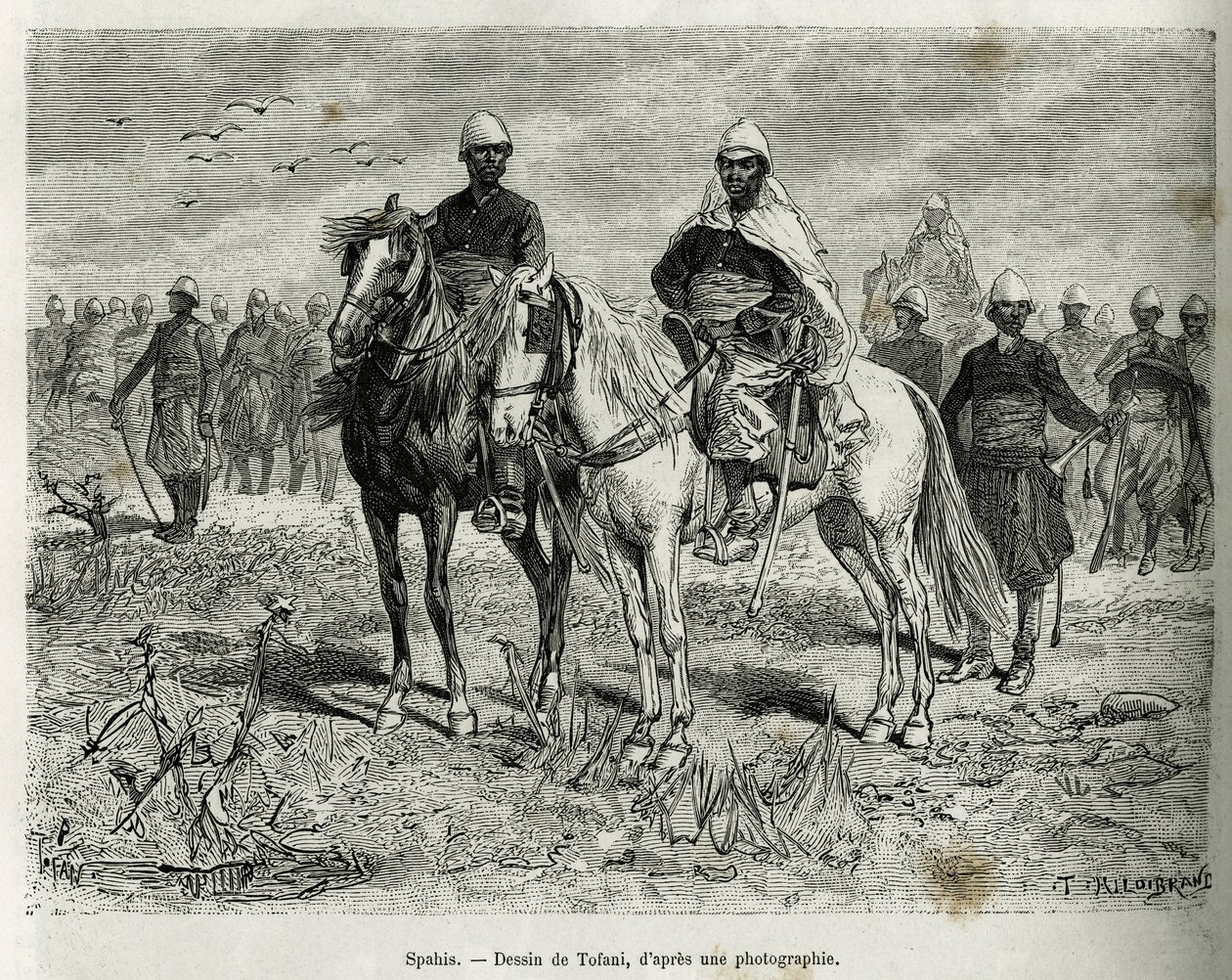 Gli Spahis della scorta della spedizione da Oswaldo Tofani