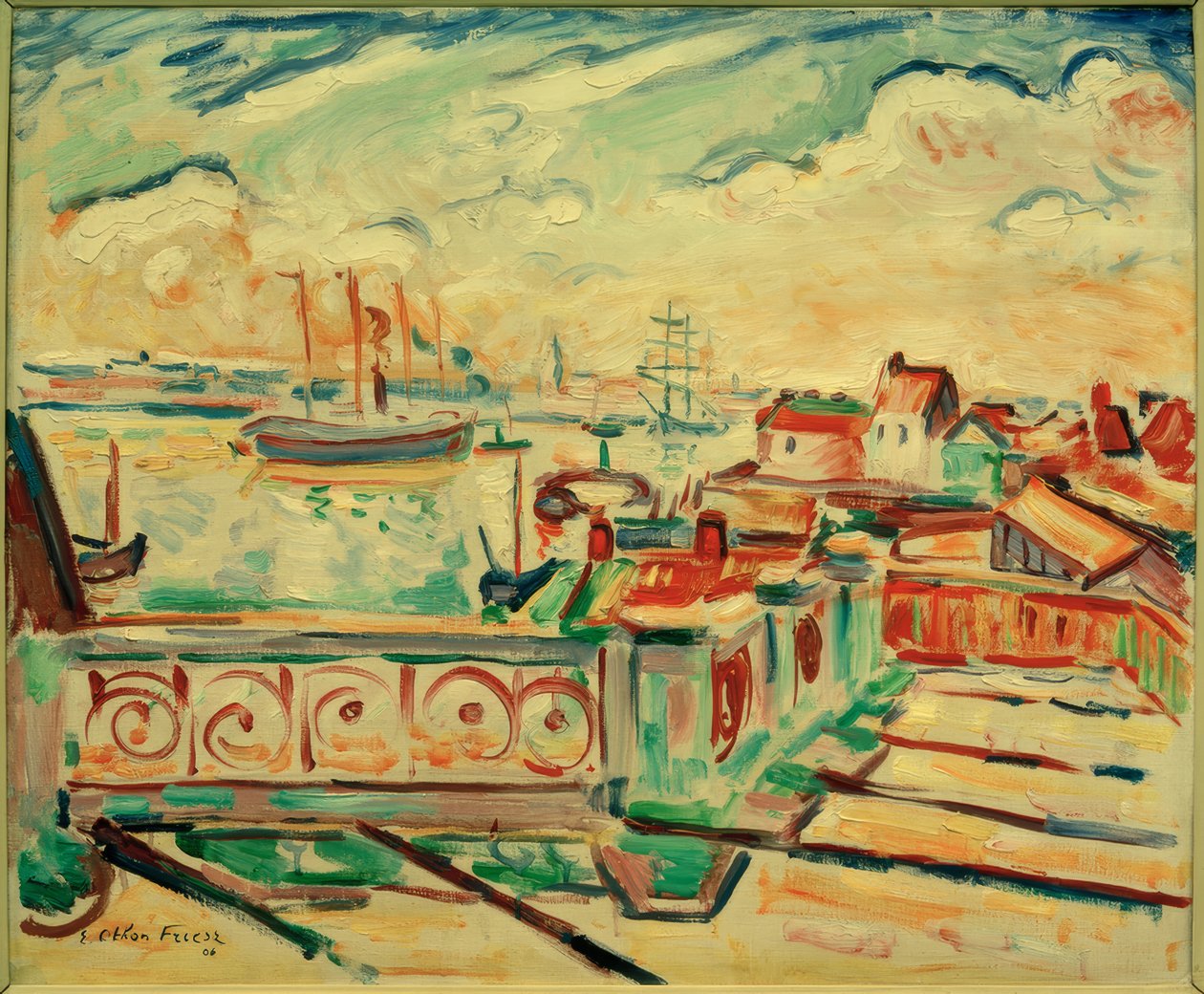 Il porto di Anversa da Othon Friesz