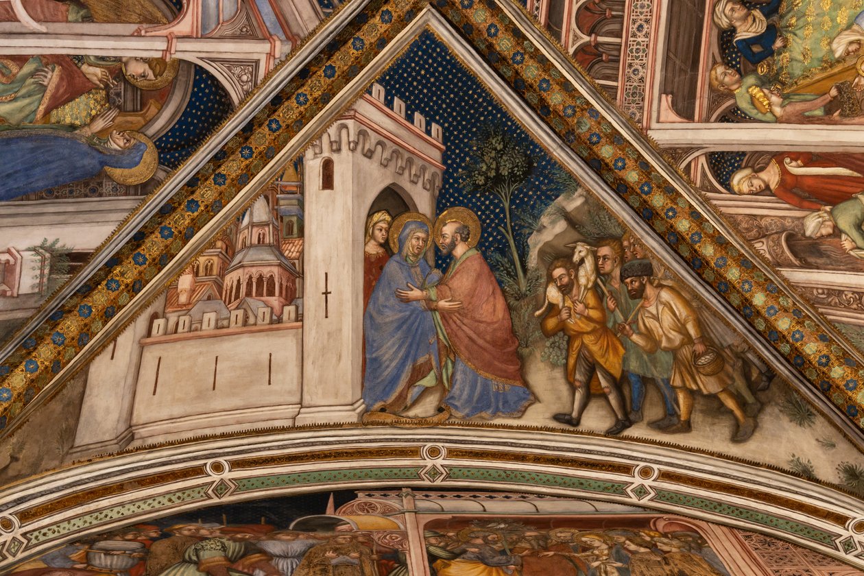 Dettaglio della volta: Anna e Gioacchino si incontrano alla porta d