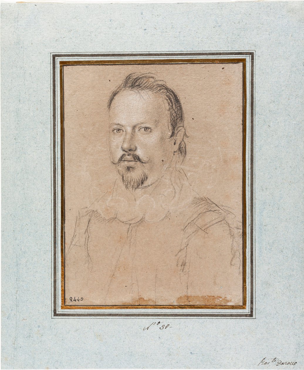 Ritratto di Vincenzo I Gonzaga, Duca di Mantova (1562-1612) Disegno di Ottavio Leoni (1578-1630) Genova, Musei di Strada Nuova, inv 2440 da Ottavio Mario Leoni