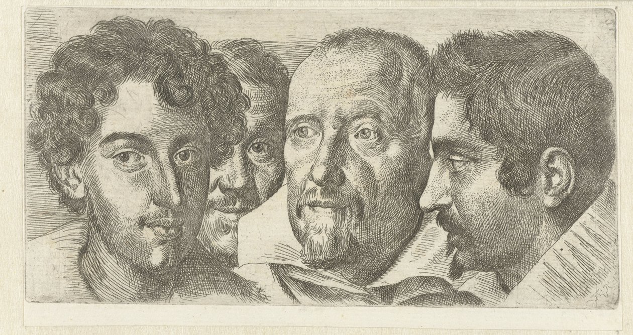 Ritratto di Cosimo Orsino, Cesare Bartolotti, Sigmund Laire e un autoritratto di Ottavio Leoni da Ottavio Mario Leoni