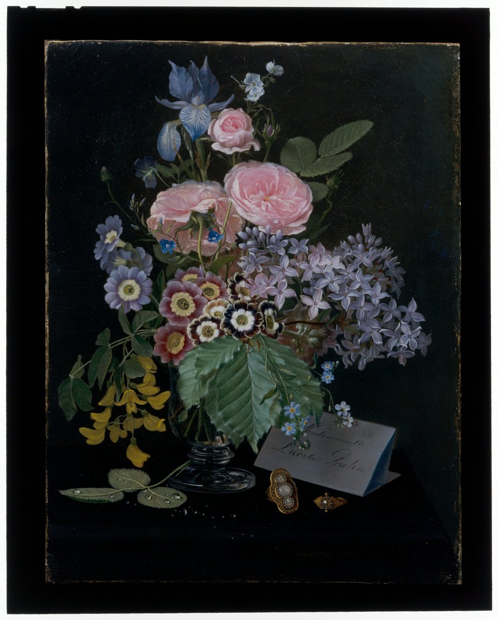 Natura morta di fiori in un vaso di vetro da Otto Didrik Ottesen