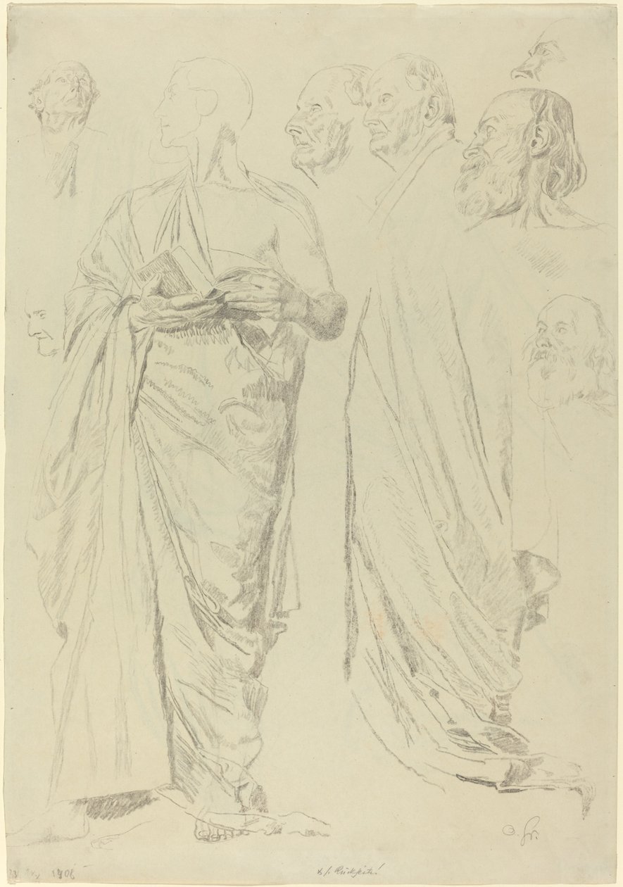 Studi di Uomini in Toghe (recto) da Otto Greiner