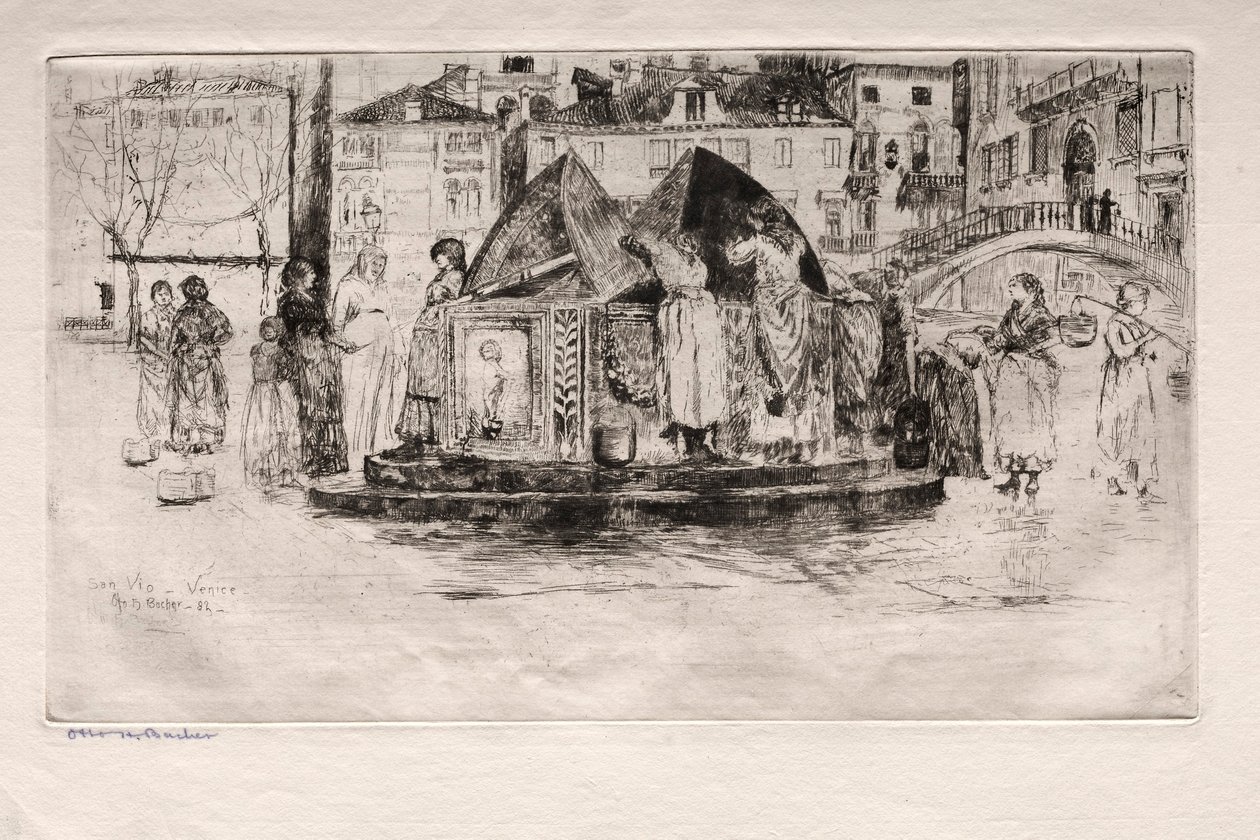 Incisioni di Venezia: Pozzo San Vio, 1882 da Otto H. Bacher