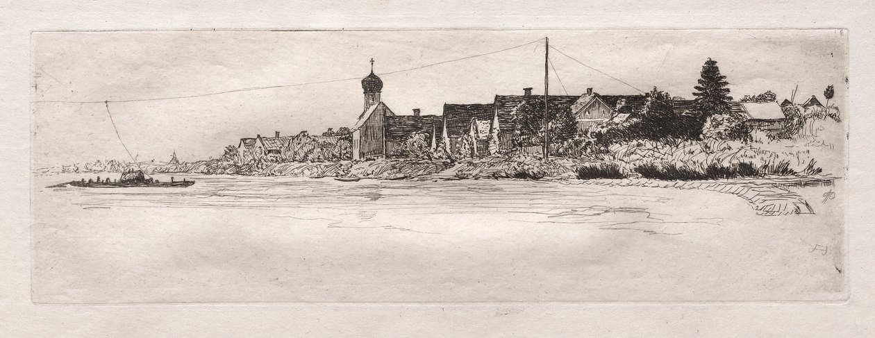 Traghetto a Schwabel Weiss, 1879 da Otto H. Bacher