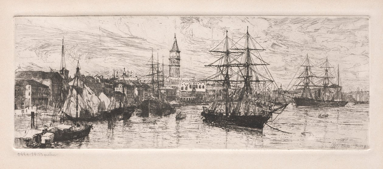 Navigazione e Palazzo Ducale, 1888 da Otto H. Bacher