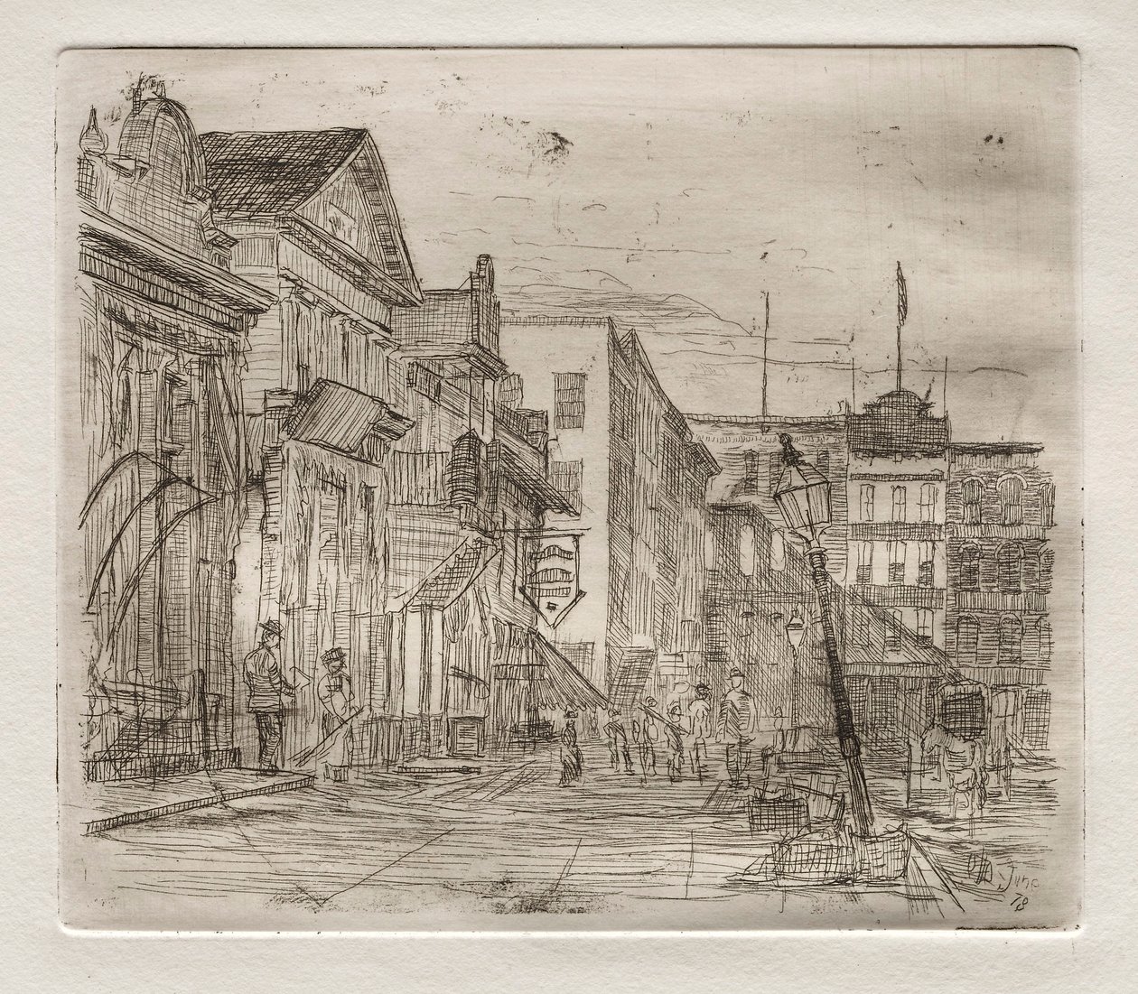 Angolo sud-ovest, Piazza Pubblica, Cleveland, 1878 da Otto H. Bacher
