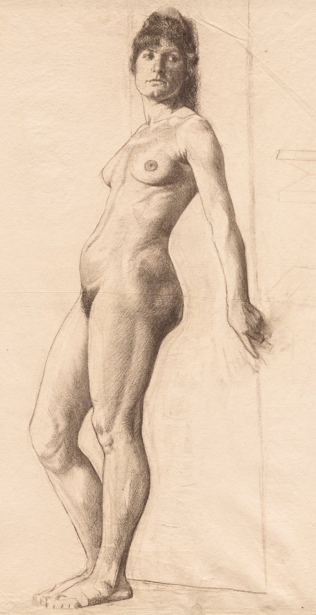 Modello nudo in piedi da Otto H. Bacher
