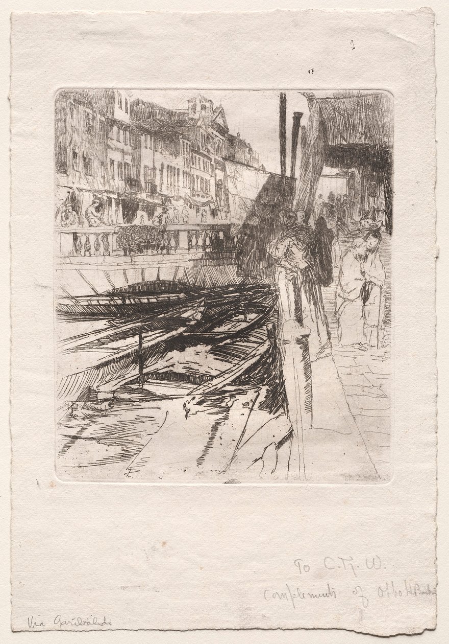 Via Garibaldi, fine XIX-inizio XX secolo da Otto H. Bacher