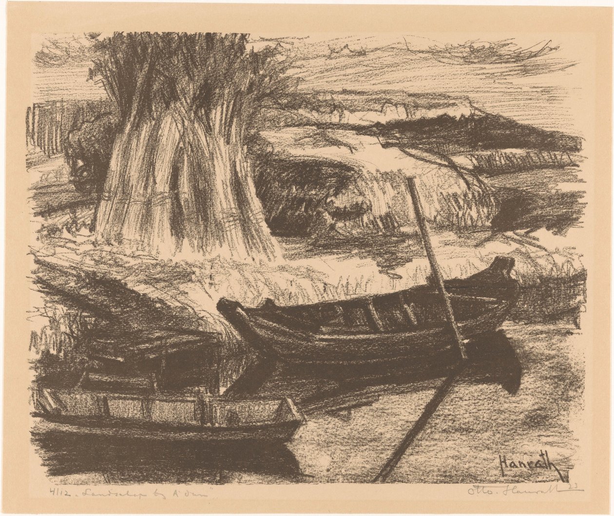 Paesaggio vicino ad Amsterdam da Otto Hanrath (signed by artist)