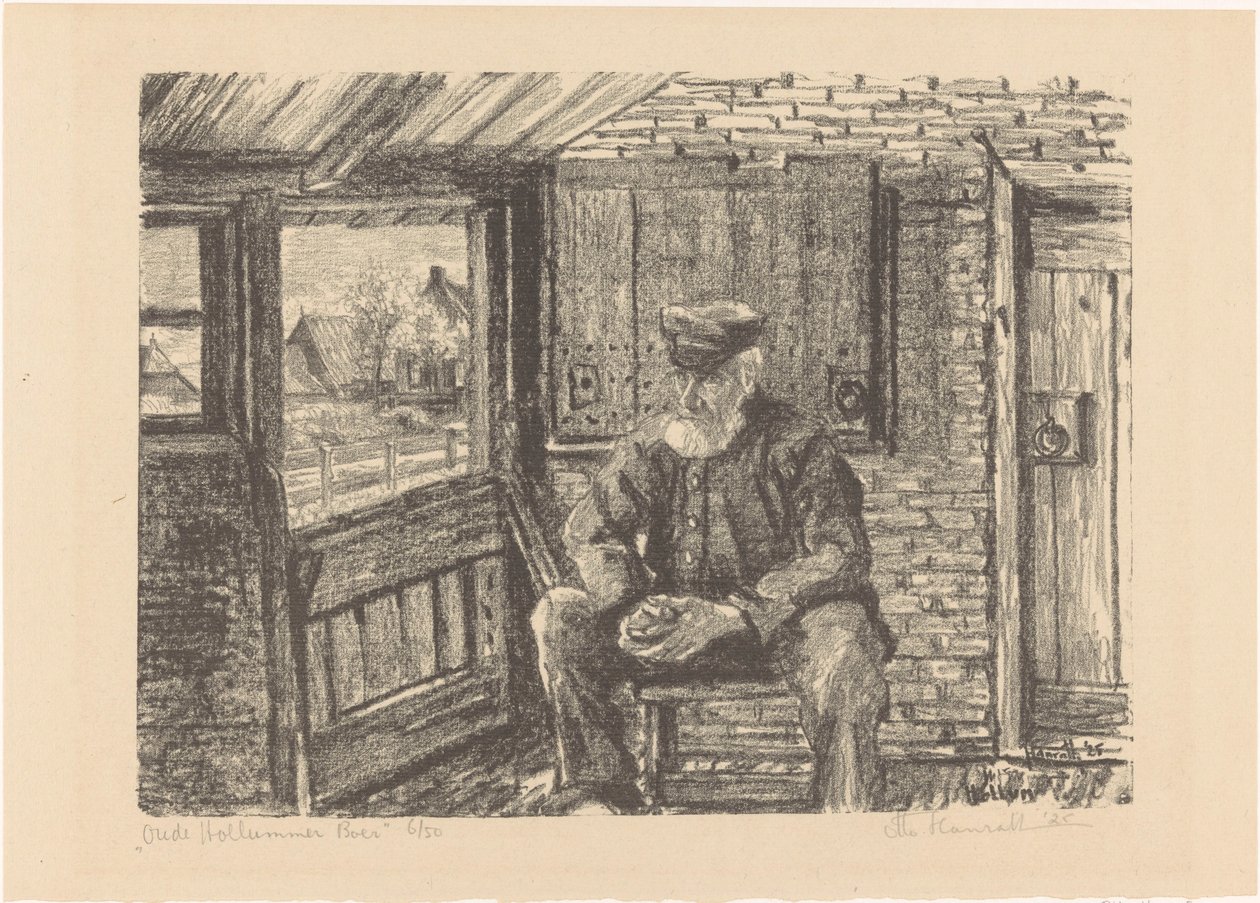 Vecchio contadino di Hollum da Otto Hanrath (signed by artist)