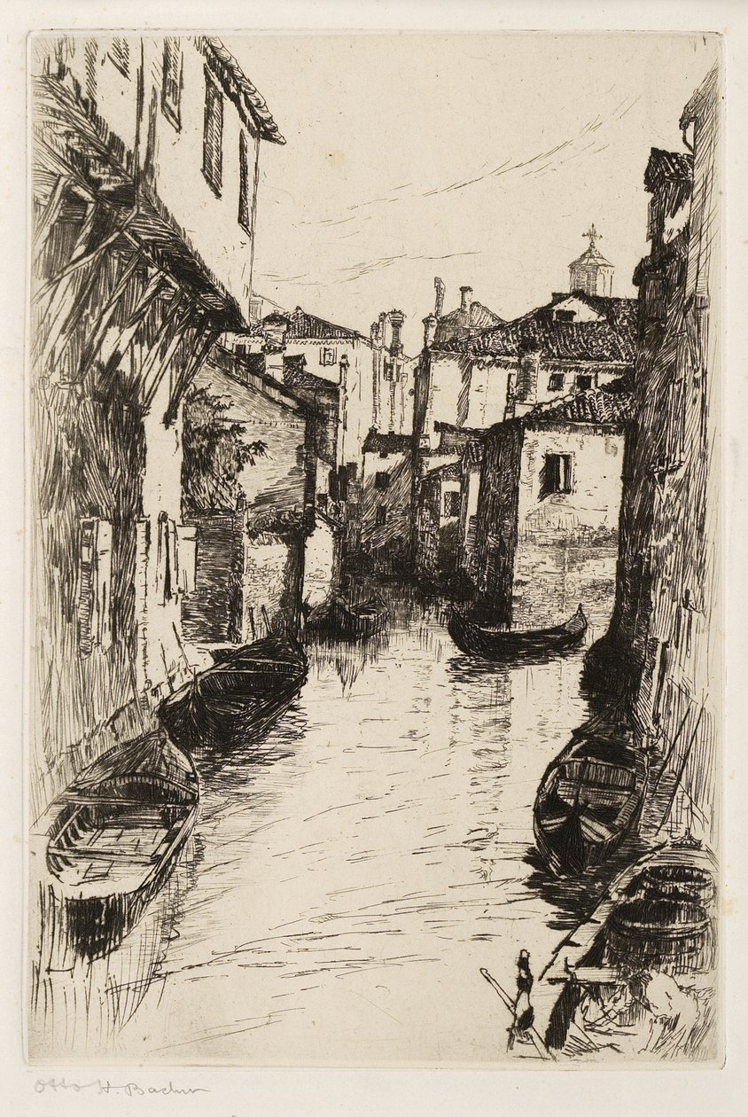 Un canale a Venezia da Otto Henry Bacher