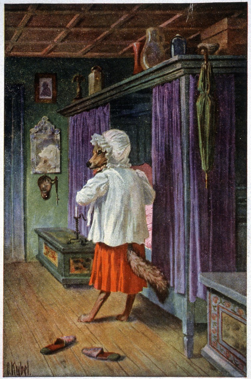 Il lupo si traveste da nonna, c.1910 da Otto Kubel