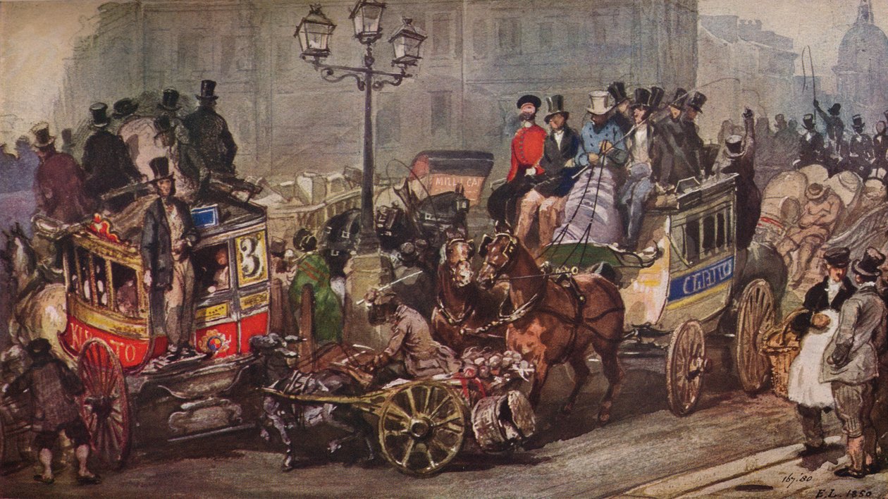 Scena al Ludgate Circus, 1850 da Otto Limited