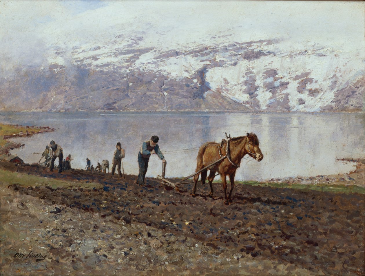 Aratura con cavalli da Otto Ludvig Sinding