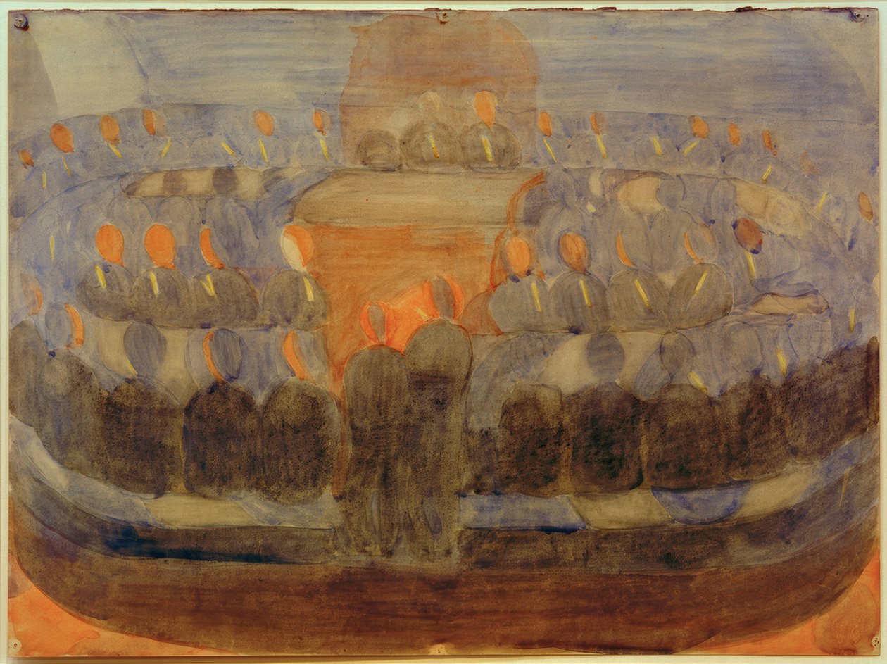 Preparazione (Devozione nella sala da pranzo). Studio (Composizione generale) da Otto Meyer Amden
