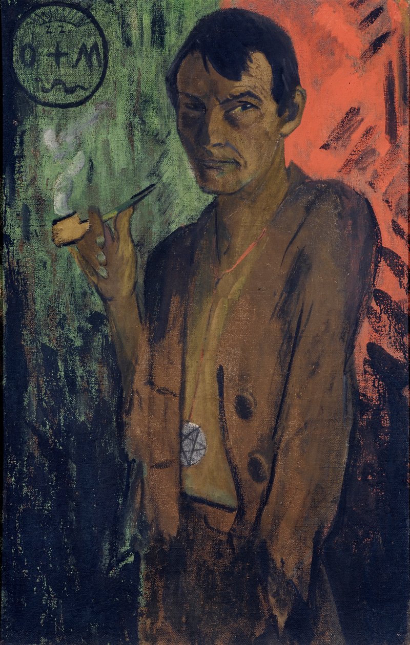 Autoritratto con pentagramma, c. 1924 da Otto Mueller