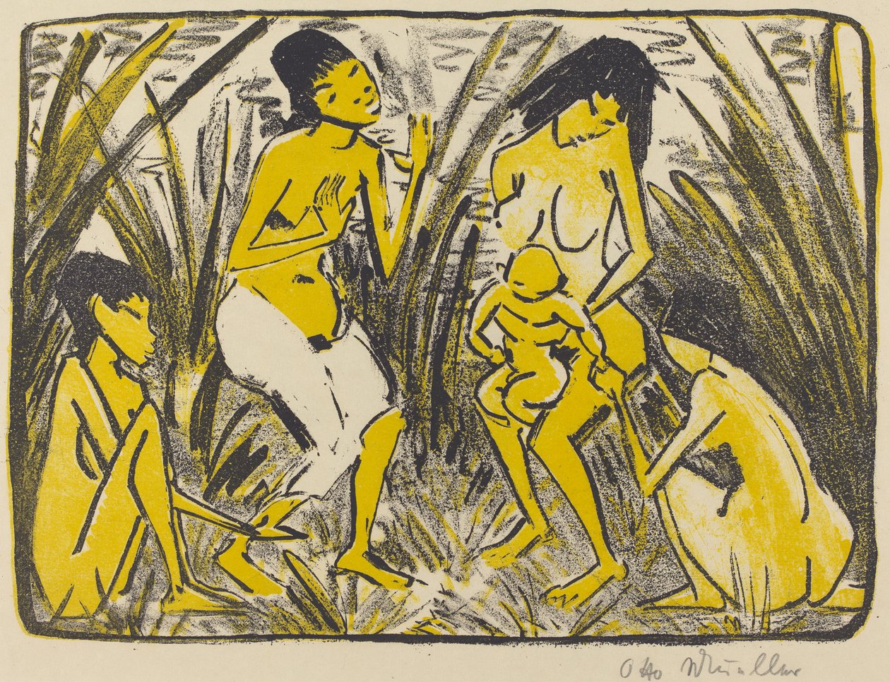 Il ritrovamento di Mosè (Auffindung des Moses), c.1920 da Otto Mueller
