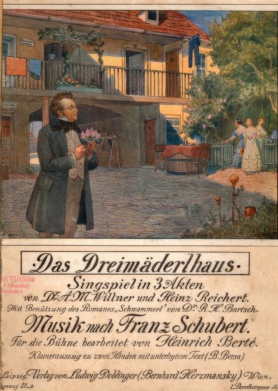 Berte, Dreimäderlhaus / Partitura 1916 da Otto Robert Nowak
