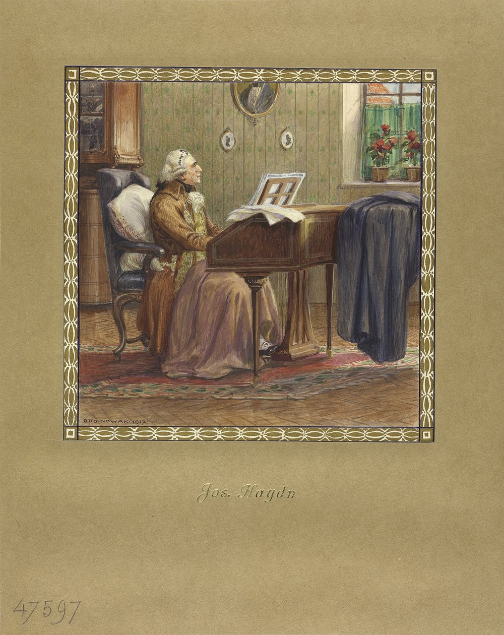 Joseph Haydn al pianoforte, 1917 da Otto Robert Nowak